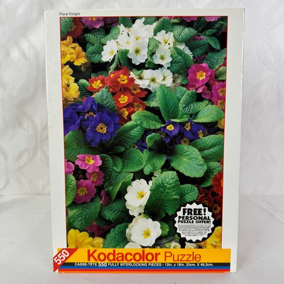 5 for $25| Kodacolor Floral Delight Stunning Flower 550 Piece Puzzle Colors - Picture 7 of 8
